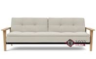 Dublexo Frej Full Sofa Bed with Oak Legs by Innovation Living in 527 Mixed Dance Natural