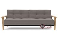 Dublexo Frej Queen Sofa Bed with Oak Legs by Innovation Living in 521 Mixed Dance Grey