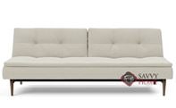 Dublexo Styletto Queen Sofa Bed with Dark Wood Legs by Innovation Living in 527 Mixed Dance Natural