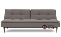 Dublexo Styletto Full Sofa Bed with Dark Wood Legs by Innovation Living in 521 Mixed Dance Grey
