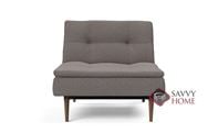 Dublexo Styletto Chair Sofa Bed with Dark Wood Legs by Innovation Living in 521 Mixed Dance Grey
