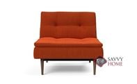 Dublexo Styletto Chair Sofa Bed with Dark Wood Legs by Innovation Living in 506 Elegance Paprika