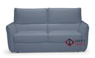 Versa Full Leather Sleeper Sofa by Natuzzi Editions with Greenplus Foam Mattress in Denver Avion (B842-264)