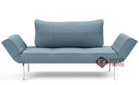 Zeal Twin Size Daybed Sleeper Sofa with Aluminum Legs by Innovation Living in 525 - Mixed Dance Light Blue