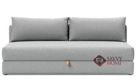 Osvald Sleek Queen Size Sleeper Sofa with Black Legs by Innovation Living in 538 - Melange Light Grey