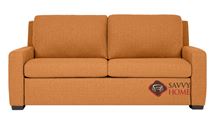 Lyons Low Leg Queen Comfort Sleeper by American Leather in Babble Tangerine