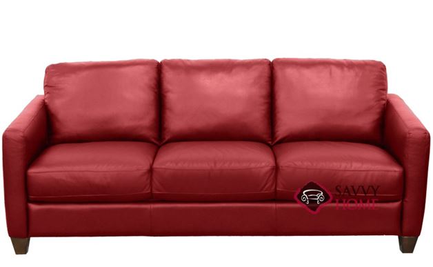 red leather queen sleeper sofa