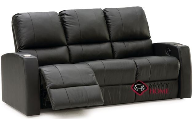 Pacifico 3-Seat Leather Reclining Home Theater Seating (Compact)