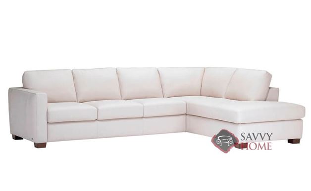 Roya Chaise Sectional Leather Queen Sofa Bed By Natuzzi Editions B735 022 023 200 201