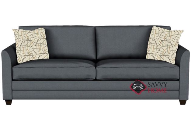 Valencia Queen Sleeper Sofa in Microsuede Charcoal