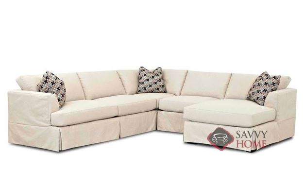 Berkeley Compact True Sectional Sofa with Slipcover and Chaise by Savvy