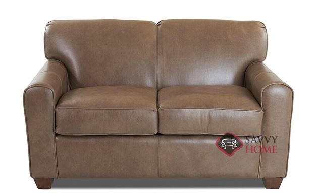 Zurich Twin Leather Sleeper Sofa by Savvy