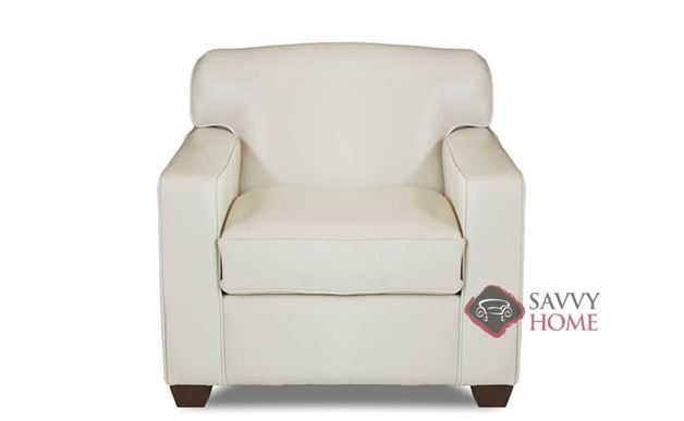 Geneva Leather Arm Chair by Savvy in Durango Oatmeal