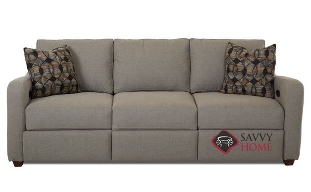 Glendale Dual Reclining Sofa by Savvy in Lucas Ash