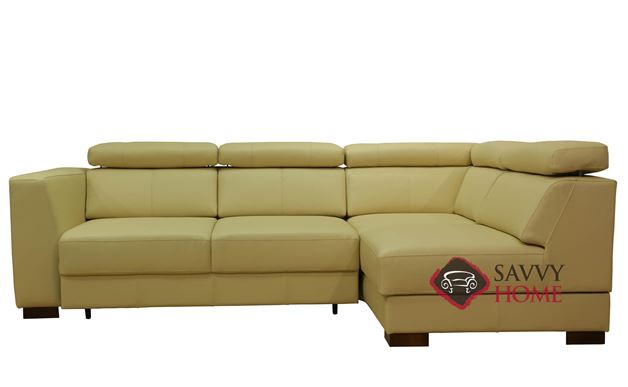 Halti Leather True Sectional Full Sleeper Sofa by Luonto