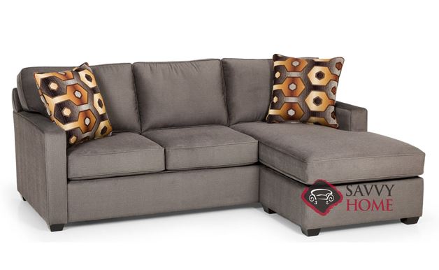The 403 Chaise Queen Sofa Bed in Legacy Steel with Storage by Stanton