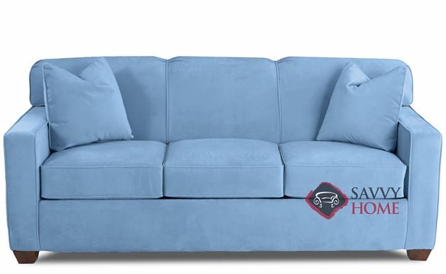 Geneva Queen Sleeper Sofa by Savvy in Tina Airforce