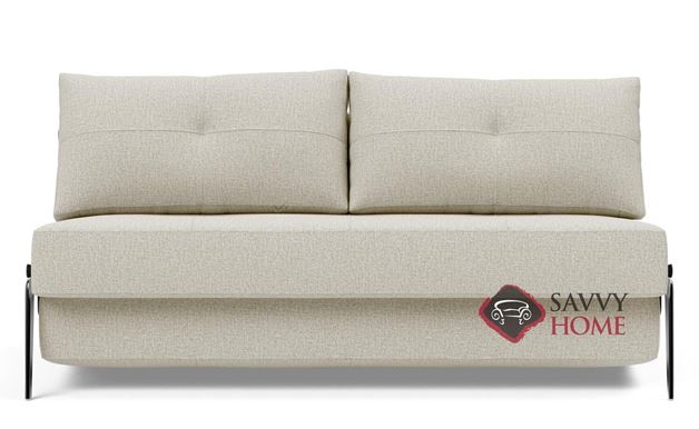 Cubed Queen Sleeper Sofa with Aluminum Legs in 527 Mixed Dance Natural