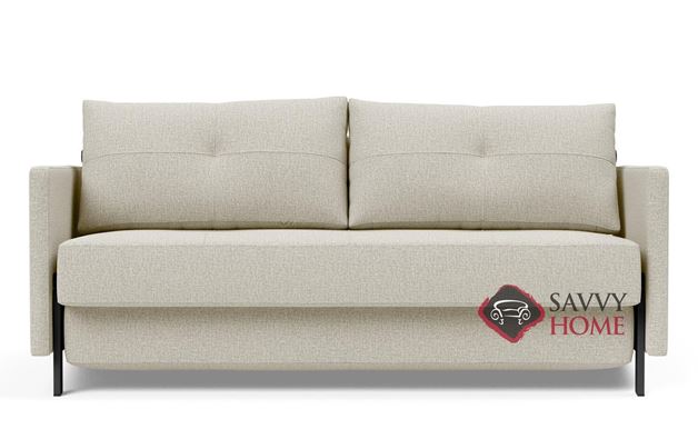 Cubed Queen Sleeper Sofa with Arms in 527 Mixed Dance Natural