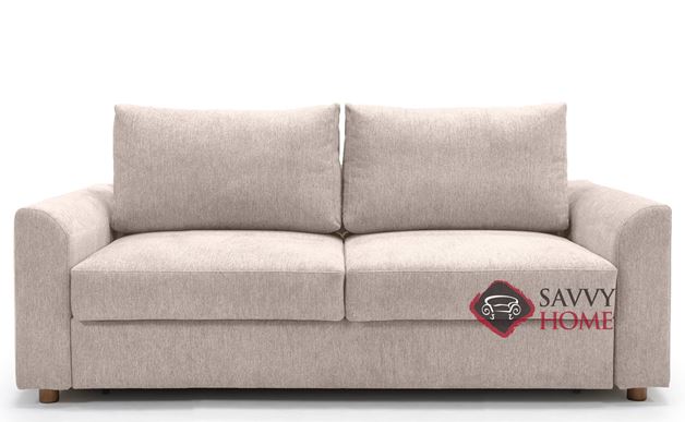 Neah Curved Arm Queen Size Sleeper Sofa in 365 Halifax Shell