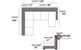 The 664 True Sectional with Chaise Queen Sleeper Diagram (RAF)