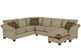 The 664 True Sectional Sofa with Chaise in Longbranch Mocha
