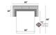Palo Alto Queen Sleeper Open Diagram