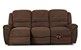 Lacey Dual Reclining Sofa with Table Opening by Savvy in Voltage Chocolate