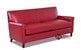 Glasgow Leather Sofa in Red Side-View