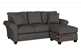 The 320 Chaise Sectional Queen Sleeper Sofa in Cornell Pewter