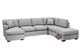 The 146 Dual Chaise Sectional Queen Sleeper Sofa with Storage in Bennett Moon
