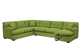 The 146 U-Shape True Sectional Queen Sleeper Sofa in Bennett Lime