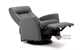 Banf My Comfort Rocking and Reclining Leather Chair Grey Fully Reclined