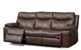 Providence Dual Reclining Leather Sofa in Venice Chocolate Sideview