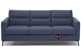 Caffaro (C008-266) Queen Leather Sleeper Sofa by Natuzzi Editions in Le Mans Navy Blue