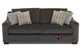 Alexandria Queen Sleeper Sofa with Nailheads by Savvy in Empire Charcoal