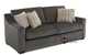 Alexandria Queen Sleeper Sofa with Nailheads by Savvy in Empire Charcoal Sideview