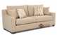 Alexandria Queen Sleeper Sofa with Nailheads by Savvy in Conversation Bisque Sideviews