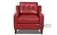 Austin Leather Chair by Savvy in Red Leather