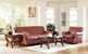 Fairbanks Leather Chair and Sofa Room Shot