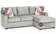 The 403 Chaise Queen Sofa Bed in Luscious Platinum with Storage by Stanton