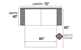 Gloria Queen Sofa Bed by Luonto Diagram Open