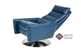 Cirrus Reclining Leather Swivel Chair by American Leather (Angled)