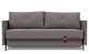 Cubed Queen Sleeper Sofa with Arms in 521 Mixed Dance Grey