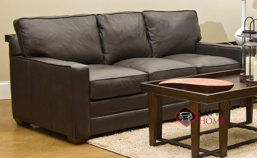 Waltham Leather Sleeper Sofas Queen by Savvy is Fully Customizable by