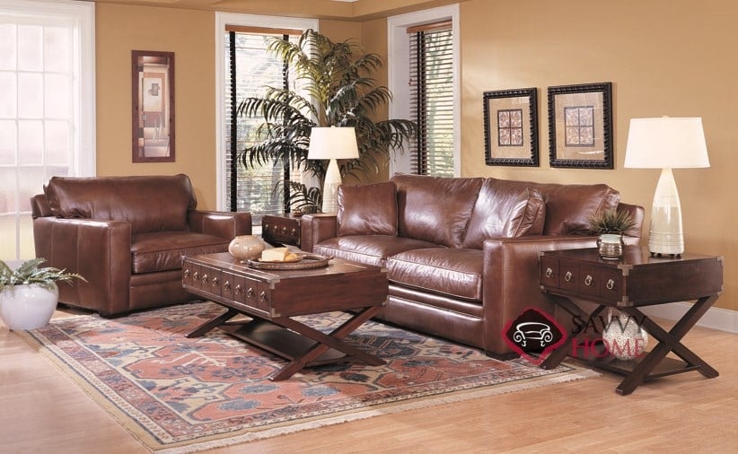 Houston Leather Stationary Sofa By, Leather Sofas Houston Tx