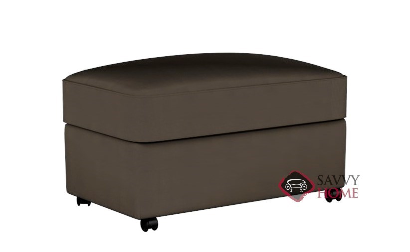 Gold Coast Fabric Stationary Ottoman by Savvy is Fully Customizable by