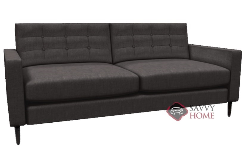 Quick Ship Paramount Fabric Stationary Sofa In Cortez Graphite By Paramount Sofa By Lazar Industries In Cortez Graphite
