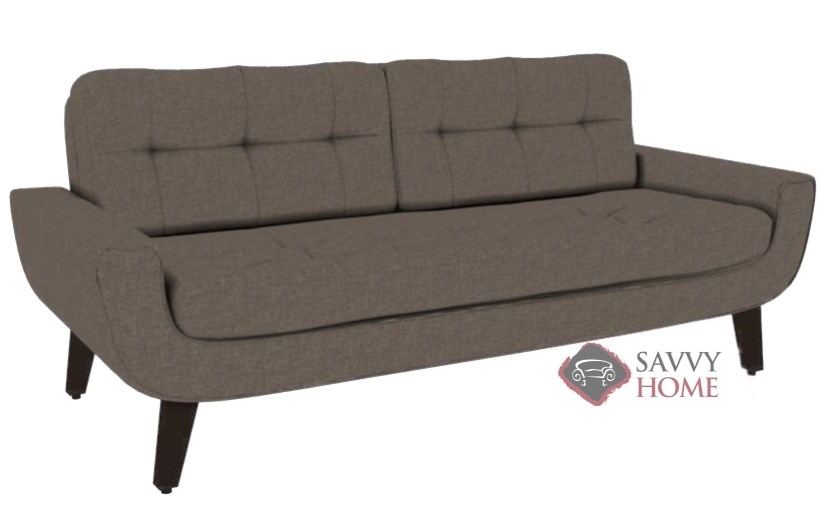 Quick Ship Ava Fabric Stationary Sofa In Scan Truffle By Lazar Quick Ship Ava Fabric Stationary Sofa