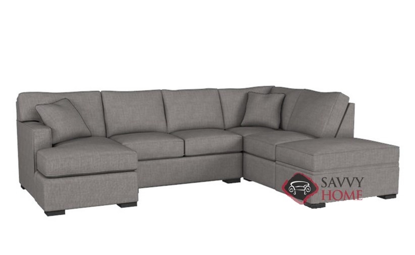 Fabric Sleeper Sofas Chaise Sectional, Double Chaise Sectional Sleeper Sofa
